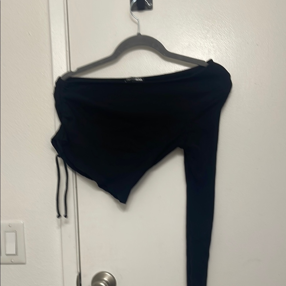 Fashion Nova Black Ribbed Top